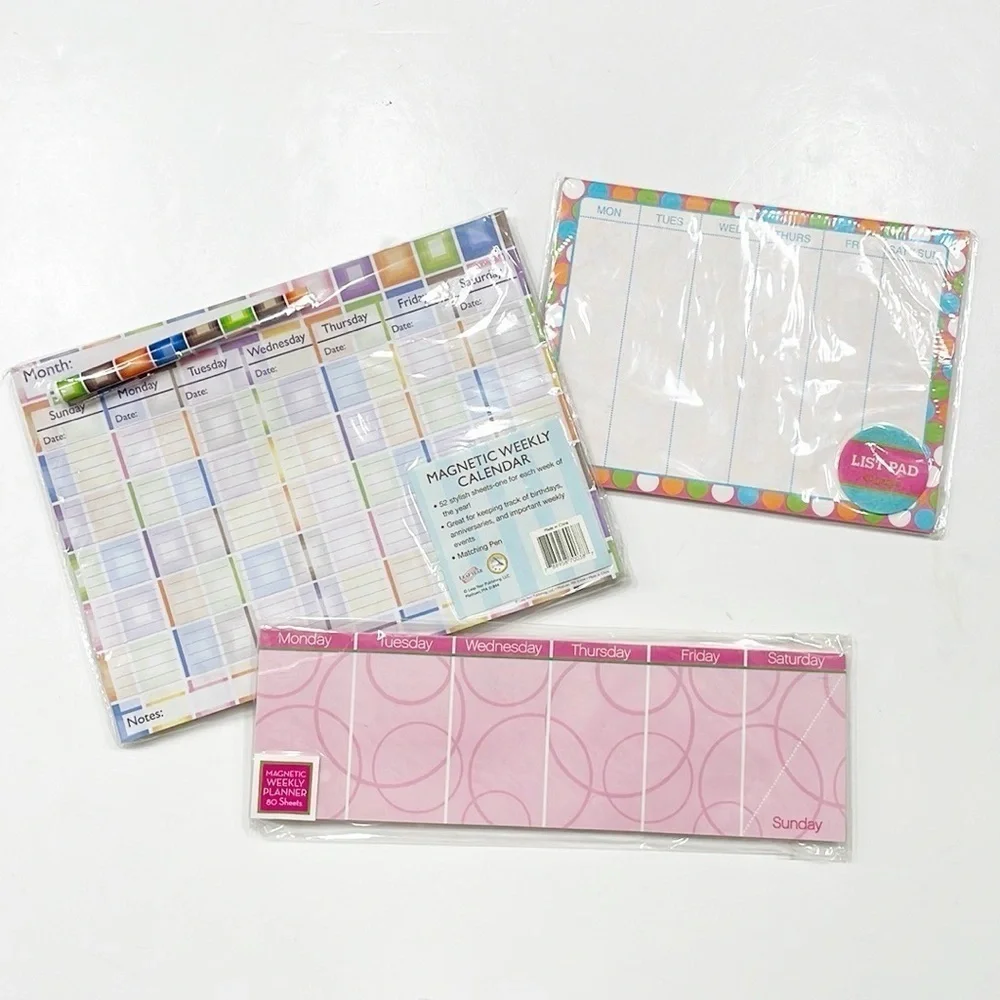Days of the Week notepads - Set of 3